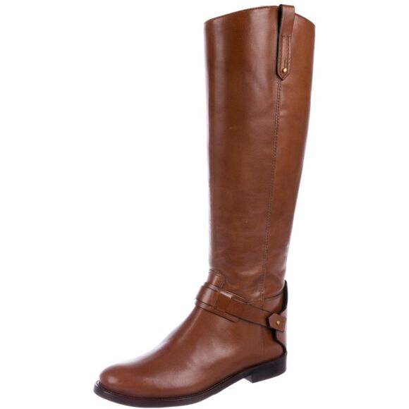 NEW Tory Burch Women's Colton Leather Riding Boots Size 5M - Picture 1 of 10